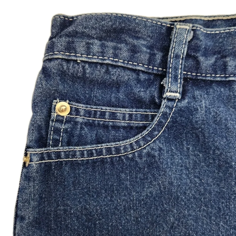 Rare Y2K‎ Powerpuff Girls Denim Capri Jeans Embroidered Cartoon Network Size 12